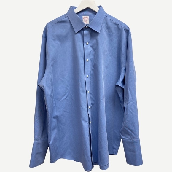 BROOKS Brothers Blue Regular Fit Button Down - Picture 1 of 4